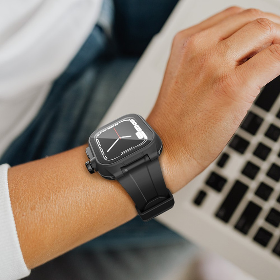 Etui SHELLBOX Waterproof IP68 do Apple Watch Series 7/8/9 45mm - Czarne