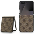 Etui GUESS do Samsung Galaxy Z Flip7, 4G Ring Classic Logo, brązowe