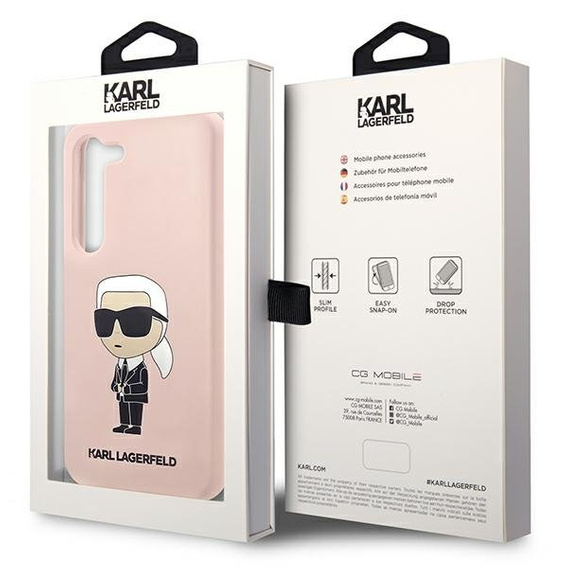 Etui Karl Lagerfeld do Samsung Galaxy S23+ Plus, Silicone Ikonik, różowe