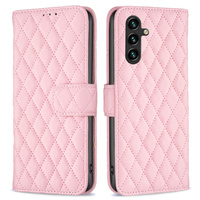 Etui z klapką do Samsung Galaxy A56, Wallet, BINFEN COLOR, różowe