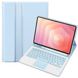 Etui z klawiaturą Bluetooth i touchpadem do Samsung Galaxy Tab S11 – niebieskie