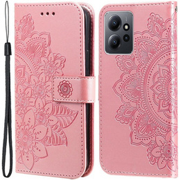 Etui z klapką do Xiaomi Redmi Note 12 4G, Mandala Flower, różowe