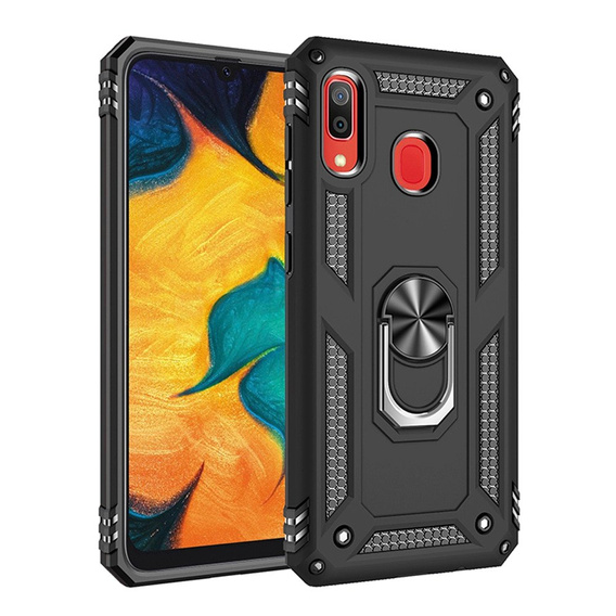 Etui pancerne do Samsung Galaxy A40, Nox Case Ring, czarne