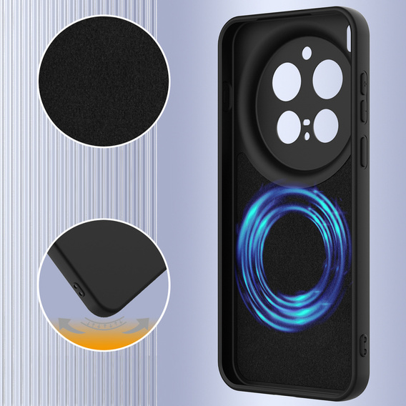 Etui do Vivo X300 Pro, Silicone Lite, do MagSafe, czarne