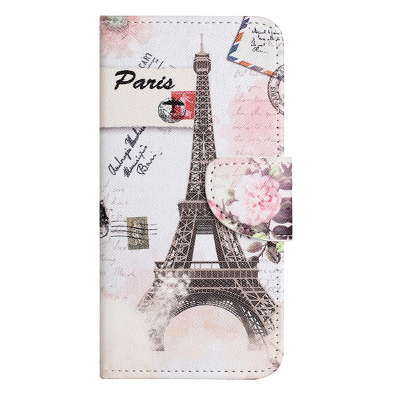 Etui z klapką do Motorola Moto G73 5G, Wallet, Eiffel Tower