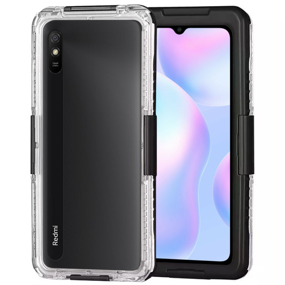 Etui Wodoodporne IP68 do Xiaomi Redmi 9A, Black