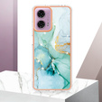 Etui ochronne do Motorola Moto G24 / G24 Power / G04, Marble Slim Case, zielone