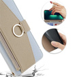 Etui z klapką do Samsung Galaxy A05s, Wallet Zipper Pocket, z lusterkiem, niebieskie