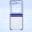 Etui do Samsung Galaxy Z Flip7 FE / Z Flip6, PC Case, przezroczyste / niebieskie