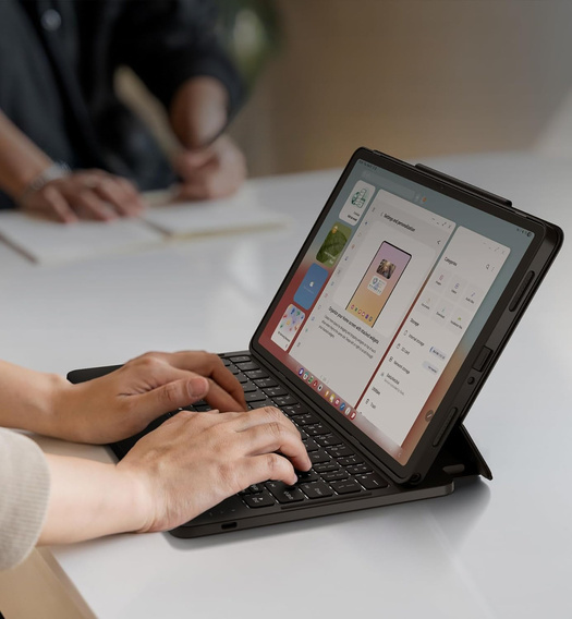 Etui z klawiaturą do Samsung Galaxy Tab A9+, Dexnor Magnetic Keyboard Touchpad, czarne