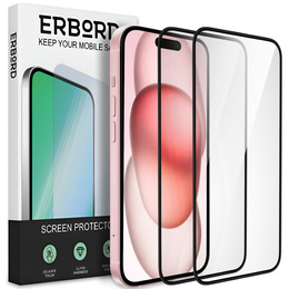 2x Szkło Hybrydowe Ceramic ERBORD do iPhone 15 Plus