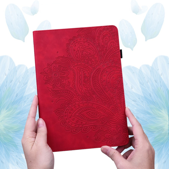Etui do Xiaomi Redmi Pad SE 11", Flowers, czerwone