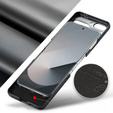Etui do Samsung Galaxy Z Flip7, CASEME Litchi Leather, czarne