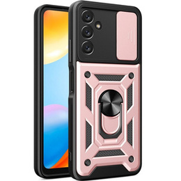 Etui pancerne do Samsung Galaxy A14 4G/5G, CamShield Slide, różowe