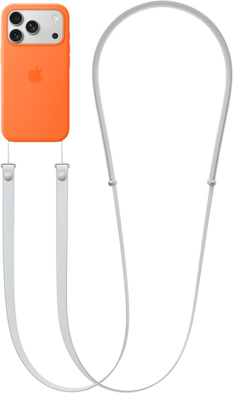 Smycz na telefon kompatybilna z etui do iPhone 17, odpinana magnetyczna klamra, pasek na szyję – szara
