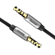 Kabel audio mini jack 3,5mm AUX Baseus Yiven 1m - czarno-srebrny