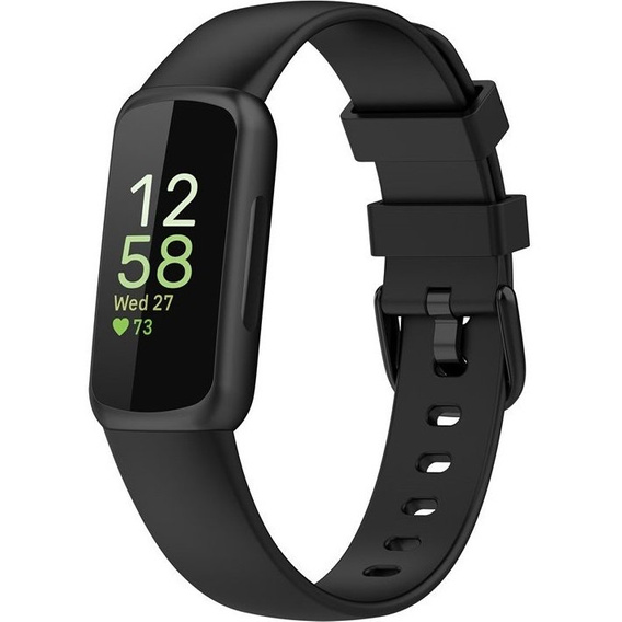 Pasek Silikonowy do Fitbit Inspire 3, Czarny