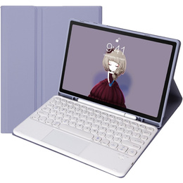 Etui z klawiaturą do Samsung Galaxy Tab S6 Lite 10.4" 2020/2022/2024, Touchpad Pen Slot, fioletowe