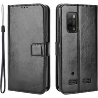 Etui z klapką do Ulefone Armor X10 / X10 Pro, Crazy Horse Wallet, czarne