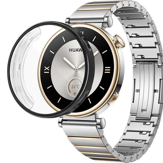 2w1 Etui z Osłoną na ekran do Huawei Watch GT 4 41mm, Czarne