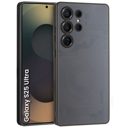 Etui do Samsung Galaxy S25 Ultra, Matte Case z wzorem wnętrza telefonu, czarne