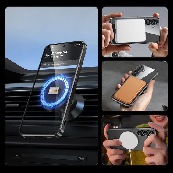 Etui do Samsung Galaxy A26 5G, Electro MagSafe, czarne + Szkło na ekran