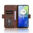 Etui z klapką do Motorola Moto G24 / G24 Power / G04, Card Slot, brązowe