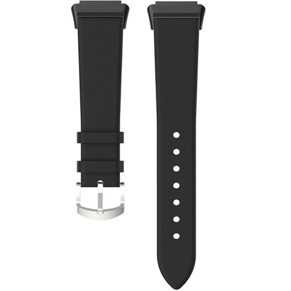 Pasek ze skóry naturalnej do Huawei Band 7, Black