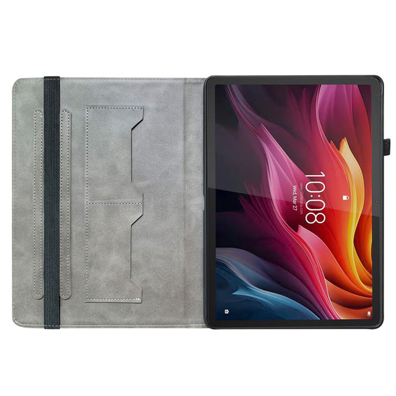 Etui do Lenovo Tab K11 Plus – niebieskie, z nadrukiem motyla, z kieszeniami na karty i funkcją podstawki