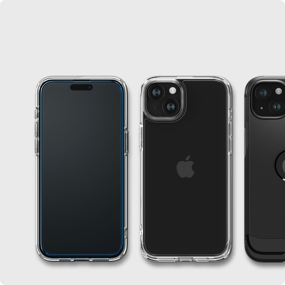 Spigen Szkło Hartowane do iPhone 15 Plus, ALM Glass FC (2 sztuki), Czarne