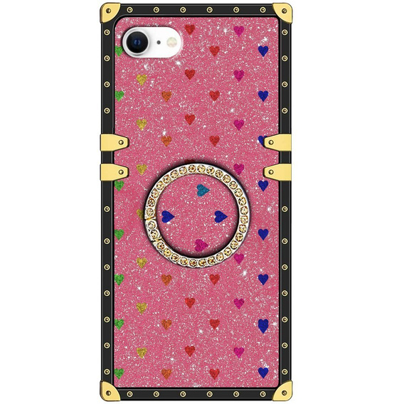 Etui Suitcase do iPhone 7/8/SE 2020/SE 2022, Hearts Pink