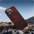 Etui do iPhone 16 Pro, Aramid Fiber MagSafe, czerwone