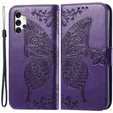 Etui z klapką do Samsung Galaxy A13 4G, Butterfly, fioletowe