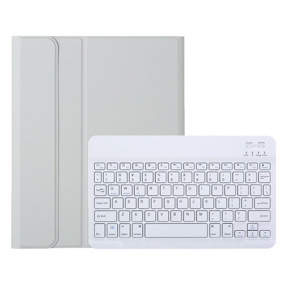 Etui z klawiaturą do Samsung Galaxy Tab A11+, Leather Pen Slot, szare