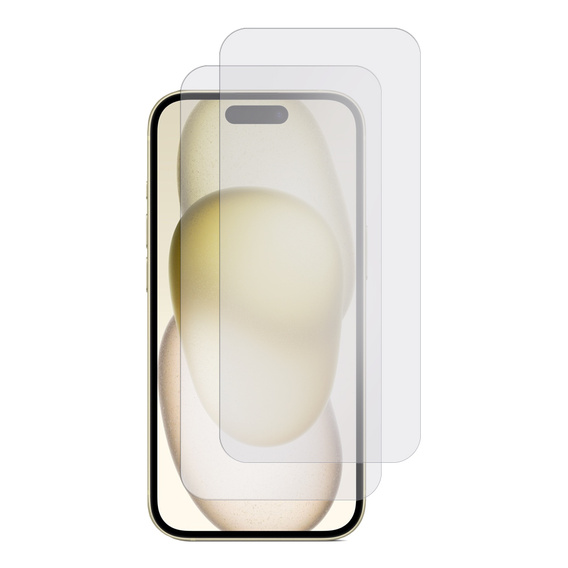 2x Szkło + szybka na aparat złota do iPhone 15 Plus, ERBORD Hartowane 9H
