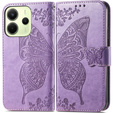 Etui z klapką do Xiaomi Redmi Note 14 4G, Butterfly, fioletowe