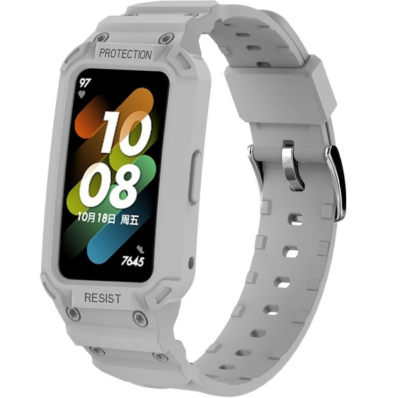 Pasek z Etui do Huawei Band 6 / Huawei Band 7, Szary