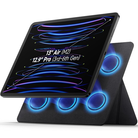 SURITCH Magnetyczny stojak do iPad Air 13" 2025/2024 (7/6 gen.) / Pro 13" 2024 (7 gen.) / Pro 12.9" 2022/2021/2020 (6/5/4 gen.) – czarny