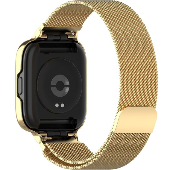 Pasek Bransoleta Milanese z Etui do Xiaomi Redmi Watch 3 Active, Złote