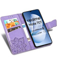 Etui z klapką do Realme Note 70T 4G, Butterfly, fioletowe