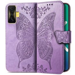 Etui z klapką do Xiaomi Poco F4 GT, Butterfly, fioletowe