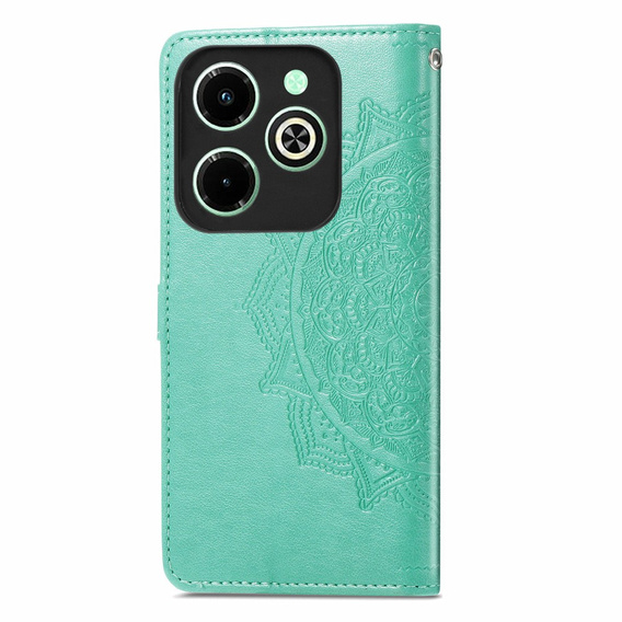 Etui z klapką do Infinix Hot 40i, Mandala, zielone