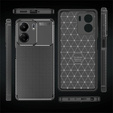 Etui do Xiaomi Redmi 13C / Poco C65, Carbon Gel, czarne
