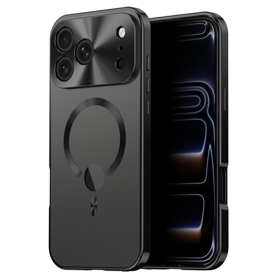 Etui do iPhone 17 Pro Max, ze szkłem prywatyzującym, do MagSafe – czarne