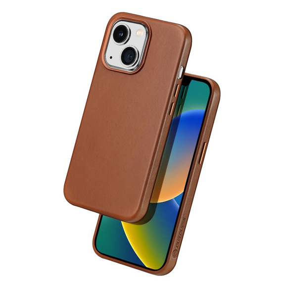 Etui do iPhone 14 Plus, Dux Ducis Max-Naples z Magsafe, Brown