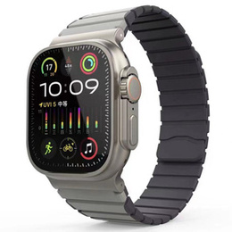 Pasek Magnetyczny do Apple Watch 1/2/3/4/5/6/7/8/9/10/11/SE Ultra 1/2/3 42/44/45/46/49mm, Szary
