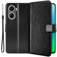 Etui z klapką do Huawei Nova 10 SE, Crazy Horse Wallet, czarne