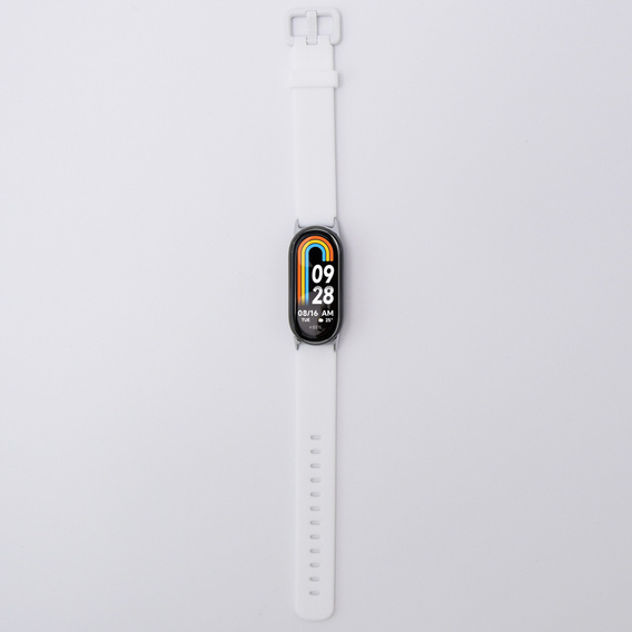 Pasek Silikonowy do Xiaomi Smart Band 10 / 9 / 8, Biały