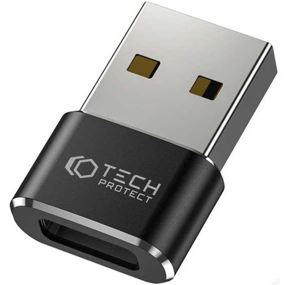 Tech-Protect Adapter - USB-C TYPE-C DO USB, Czarny