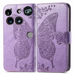 Etui z klapką do Nothing Phone 3 5G, Butterfly, fioletowe